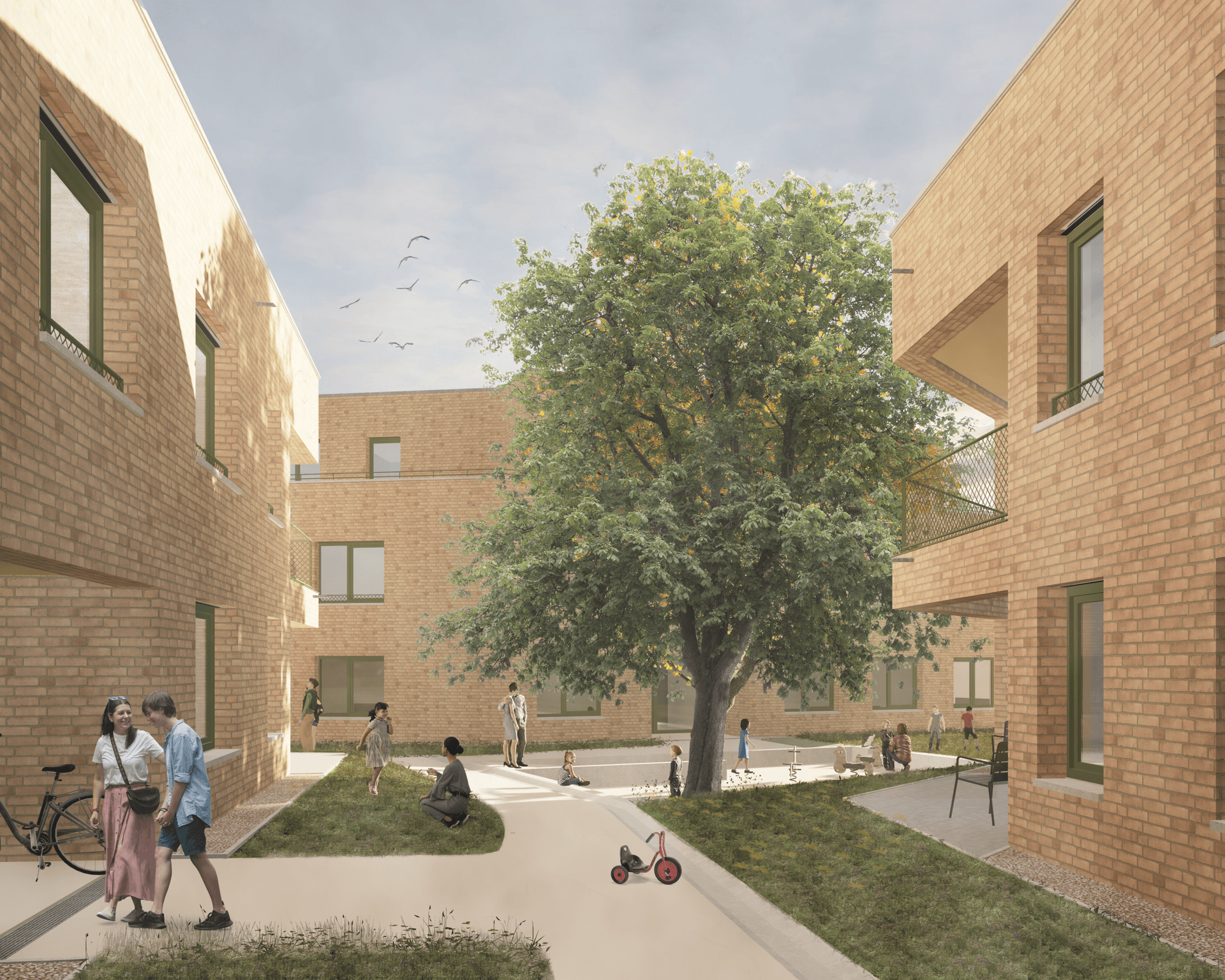 Gemeinsames Wohnen mit dörflicher Dichte